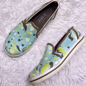 Rafe New York Sky Blue Rubber Slip On Sneakers